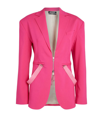 Shop Jacquemus La Veste Filu Blazer In Pink