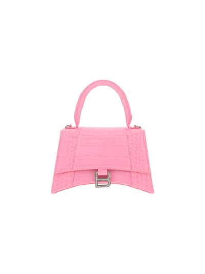 Shop Balenciaga Hourglass Small Handbag In Sweet Pink