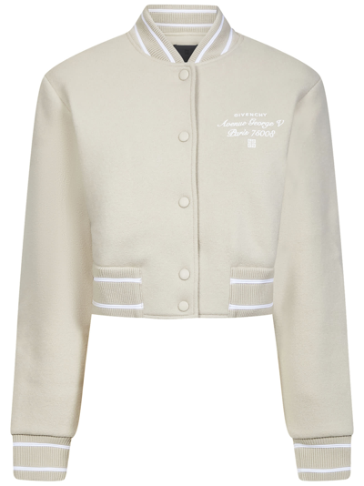 Shop Givenchy Jacket In Beige White