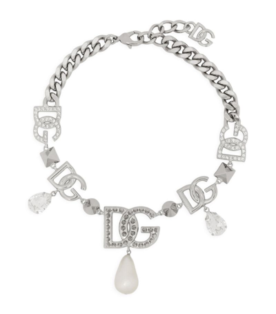 Shop Dolce & Gabbana Dg Pendant Necklace In Multi
