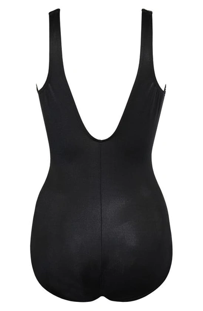 Shop Miraclesuit Lux Lynx Charmer One-piece Swimsuit In Black