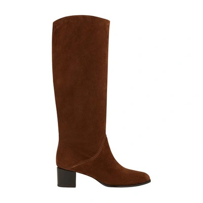 Shop Vanessa Bruno Suede Leather Boots In Brun