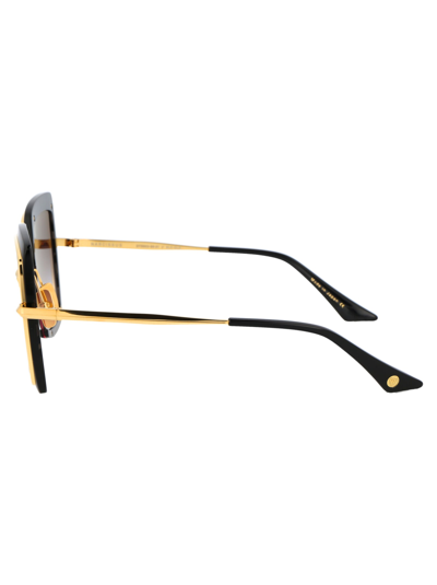 Shop Dita Narcissus Sunglasses In Black - Yellow Gold W/ Dark Grey To Clear - Ar