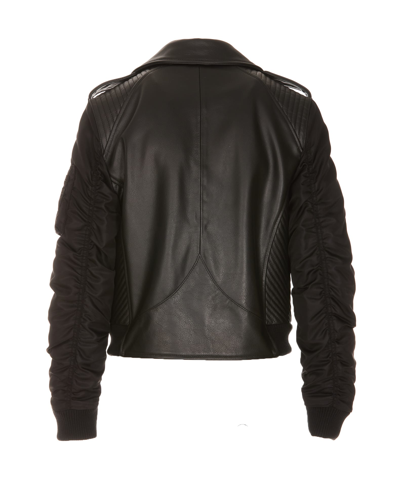 Shop Dolce & Gabbana Biker Leather Jacket In Black