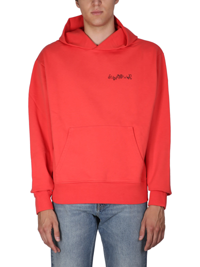 Shop Sunflower Sweatshirt With Logo Embroidery In Rosso