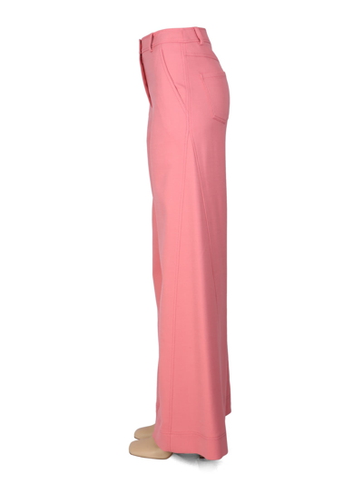 Shop Boutique Moschino Chic Flare Pants In Rosa