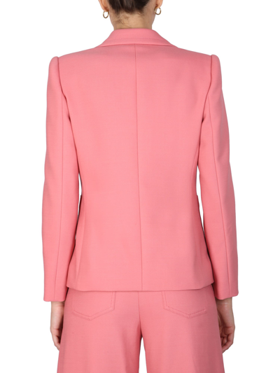 Shop Boutique Moschino Slim Fit Jacket In Rosa