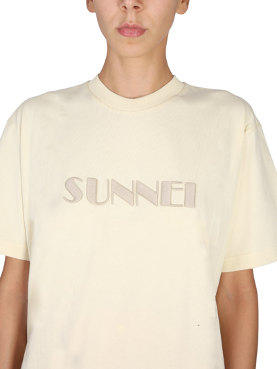 Sunnei Crewneck T-shirt Unisex In Neutral