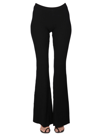 Shop Versace Flare Pant In Nero