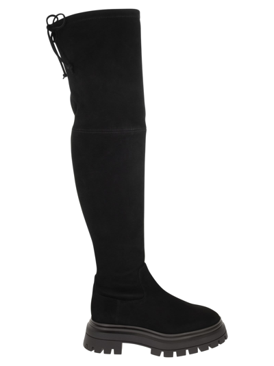 Shop Stuart Weitzman Bedforland - Suede Knee-high Boot In Black