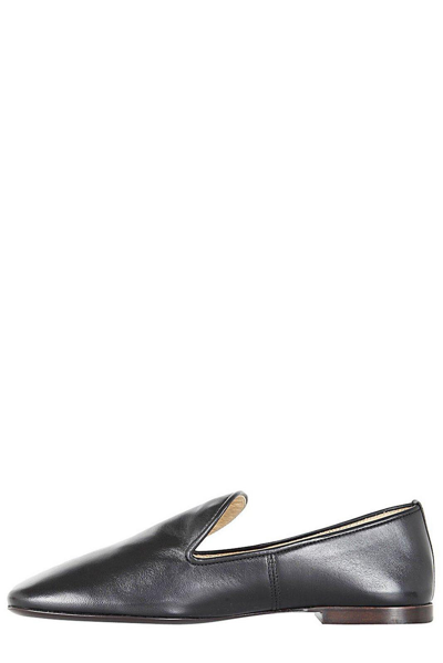 Shop Lemaire Square-toe Flat Shoes In Nero