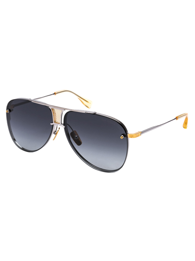 Shop Dita Decade-two Sunglasses In Black Palladium-18k Gold W/ Dark Grey To Clear - Ar
