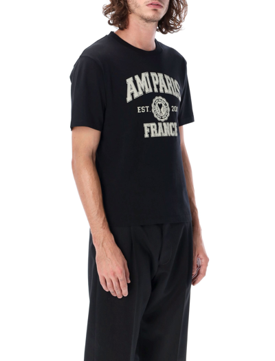 Shop Ami Alexandre Mattiussi Ami Paris France T-shirt In Black