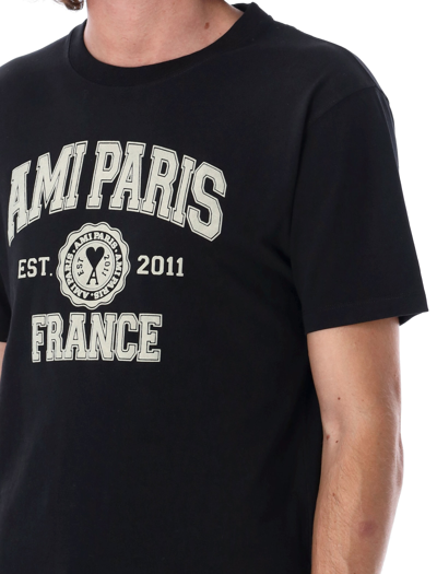 Shop Ami Alexandre Mattiussi Ami Paris France T-shirt In Black