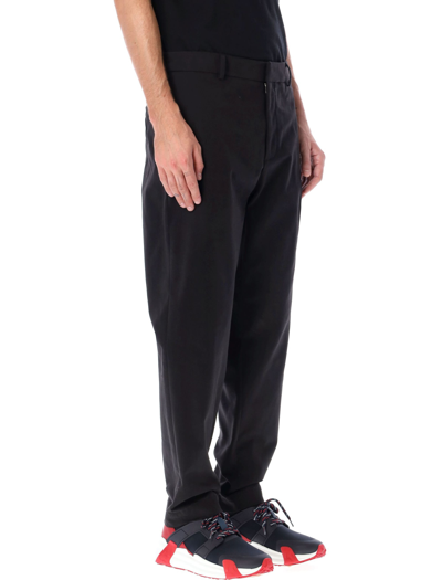 Shop Moncler Zip Trousers In Black