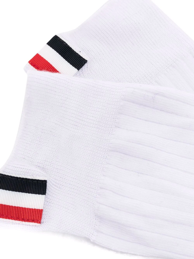 Shop Thom Browne Rwb Stripe Socks In White