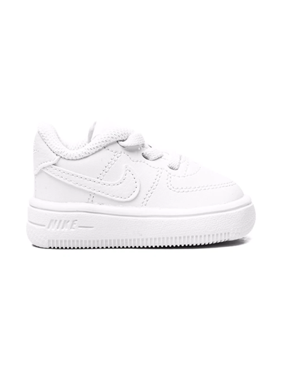 Shop Nike Force 1 '18 "white On White" Sneakers