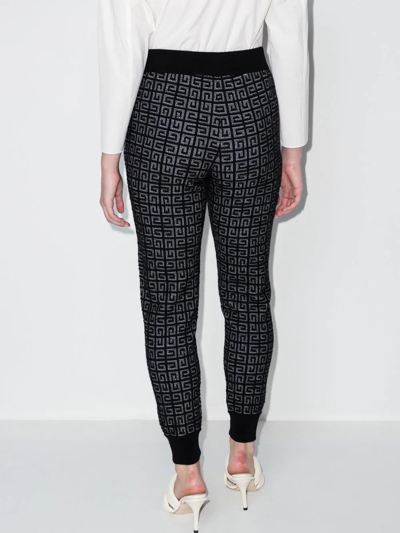 Shop Givenchy 4g Monogram Cashmere Track Pants In Black