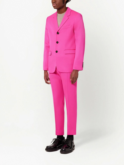 Shop Ami Alexandre Mattiussi Notched Lapels Single-breasted Blazer In Pink