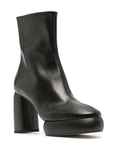 Shop Aeyde Emmy 95mm Platform Ankle Boots In Black