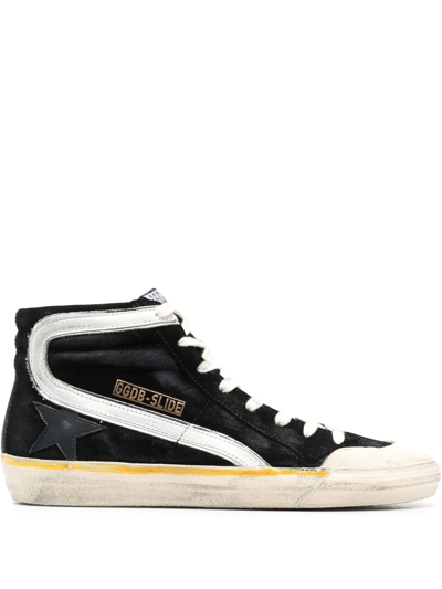 Shop Golden Goose Slide Penstar High-top Sneakers In Black