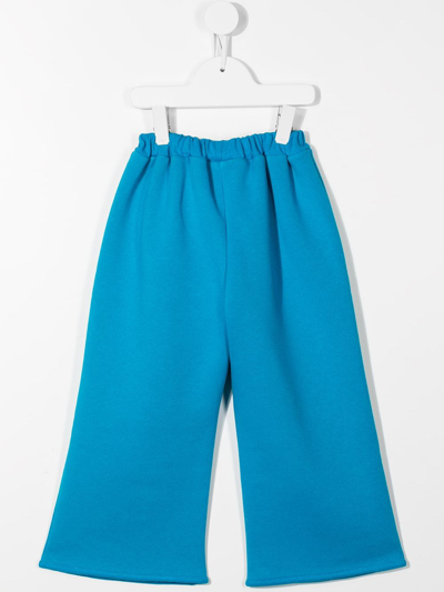 Shop Eshvi Wide-leg High-waist Trousers In Blue