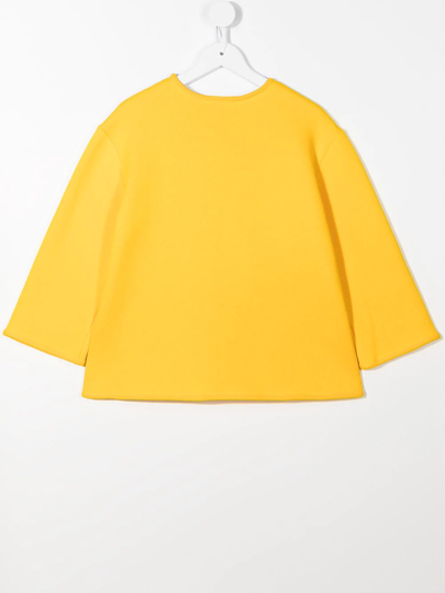 Shop Eshvi Pipe-seam Long-sleeve Top In Yellow