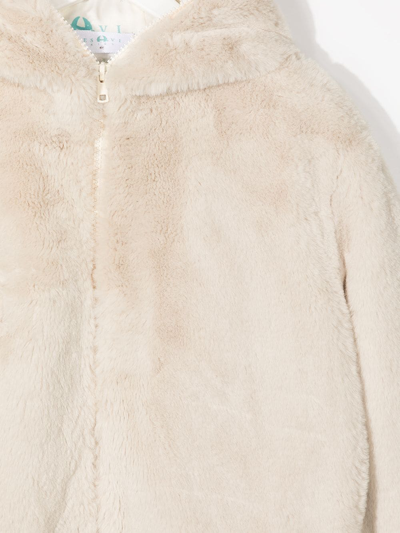 Shop Eshvi Faux-fur Hooded Coat In White