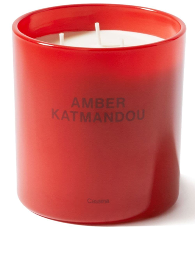 Shop Cassina Amber Katmandou Medium Scented Candle In Red
