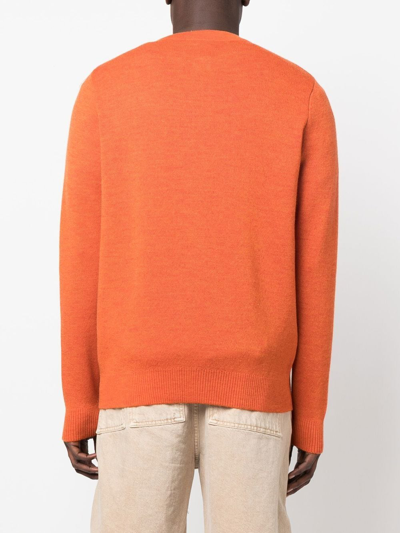 Shop Soulland Patterned Zip-up Cardigan In Orange