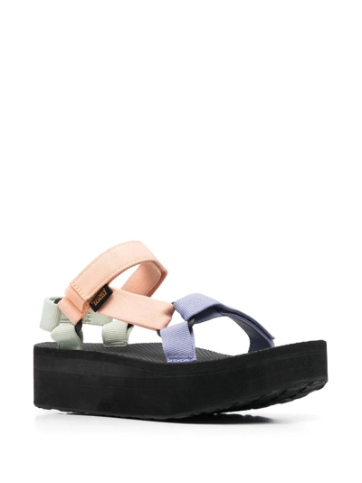 Teva Flatform Universal Platform Wedge In Sherbert Multi In Pink