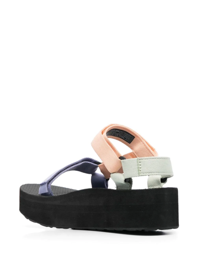 Teva Flatform Universal Platform Wedge In Sherbert Multi In Pink
