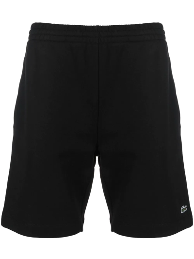 Shop Lacoste Logo-patch Track Shorts In Black