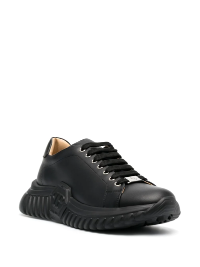 Shop Philipp Plein Runner Basic Low-top Sneakers In Black