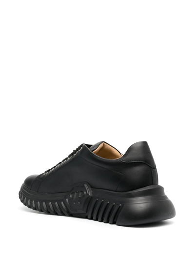 Shop Philipp Plein Runner Basic Low-top Sneakers In Black