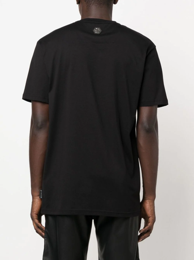 Philipp Plein Monster Logo Graphic T-shirt In Black