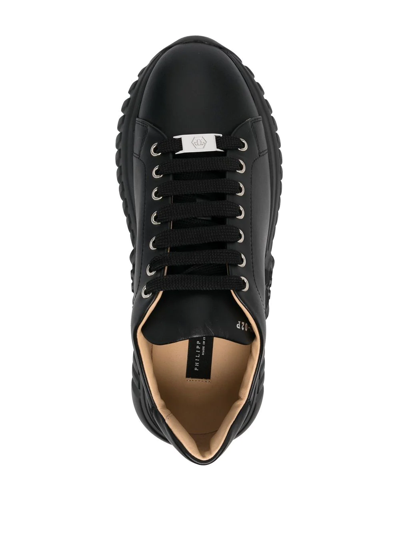 Shop Philipp Plein Runner Basic Low-top Sneakers In Black