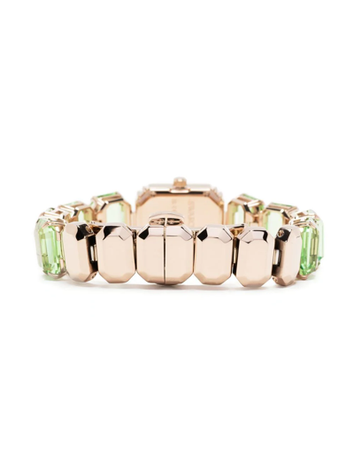 Swarovski Octagon Cut Bracelet Watch In Green