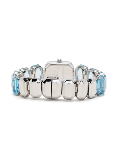 Swarovski Octagon Cut Quartz Watch In Blue