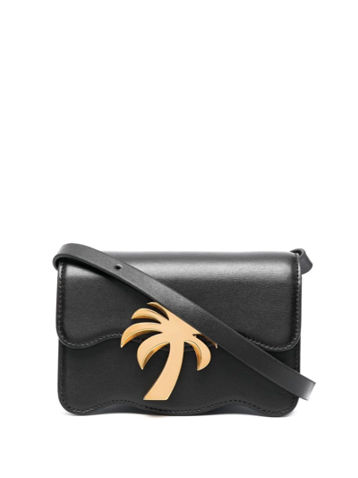 Shop Palm Angels Palm Beach Crossbody Mini Bag In Black