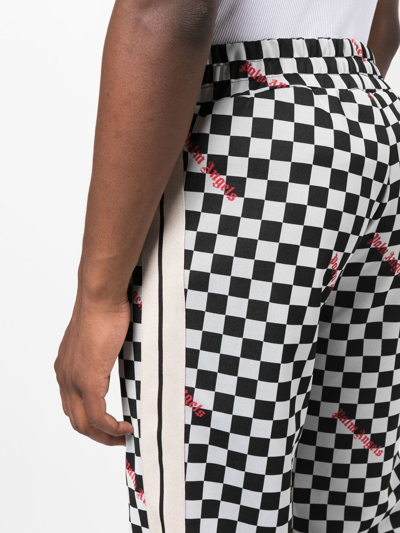 Palm Angels Jacquard Damier Classic Track Pants In Black