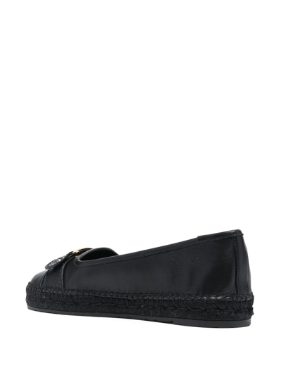 Ferragamo Vara Buckle-detail Espadrilles In Black