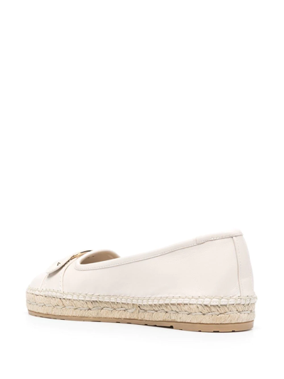 Ferragamo Vara Buckle-detail Espadrilles In Neutrals