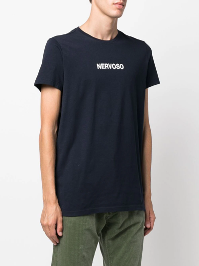 Shop Aspesi 'nervoso' Short-sleeve T-shirt In Blue