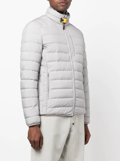 Shop Parajumpers Logo-patch Padded Down Jacket In Grey