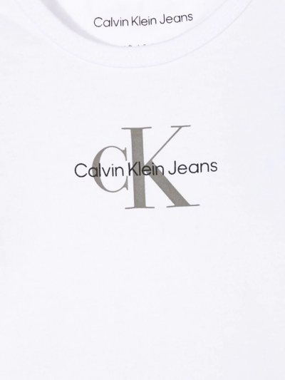 Shop Calvin Klein Logo-print Body In White
