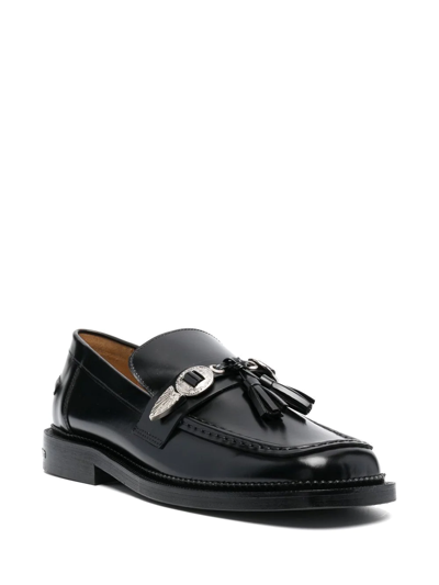 Shop Toga Virilis Buckle Strap Loafers In Black