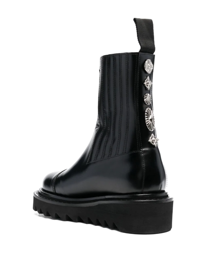 Shop Toga Ridged Sole Ankle Boots In Black