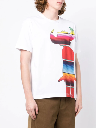 Shop Junya Watanabe Graphic-print Crew-neck T-shirt In White