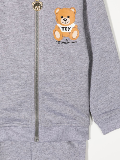 Shop Moschino Teddy Bear-print Tracksuit Set In Grey
